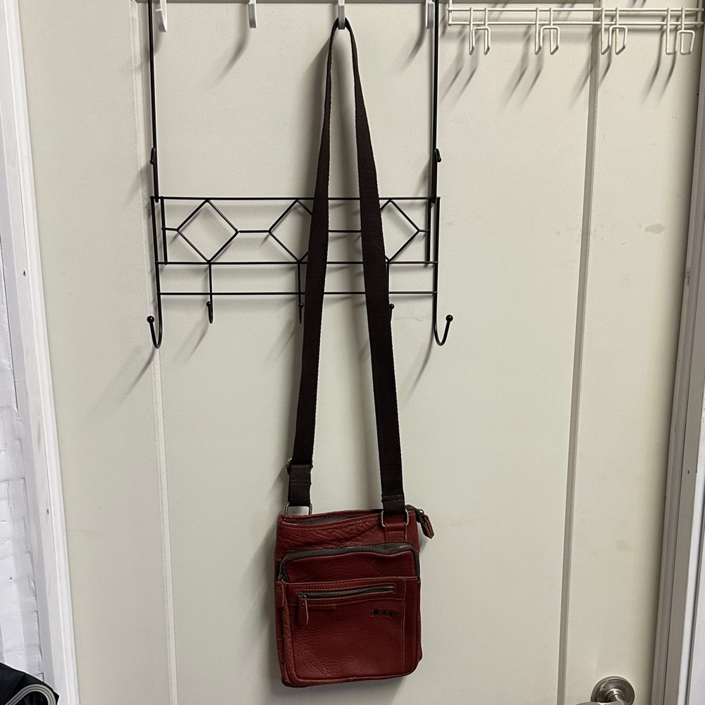 Jeep Burgundy Crossbody Bag